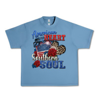 Pebble Blue american heart southern soul Urban Heavy Tee - Zillion Design Studio