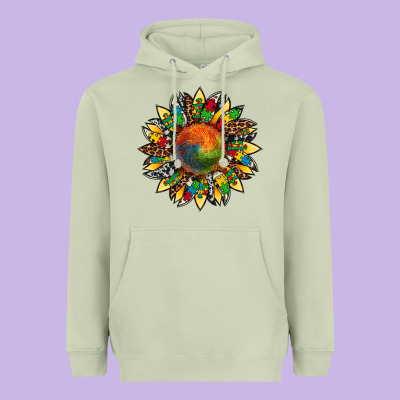 Autism Awareness Cowhide Leopard Sunflower Heavyweight Hoodie Designed By Artiststas