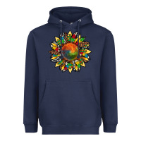 Navy autism awareness cowhide leopard sunflower Heavyweight Hoodie - Artiststas