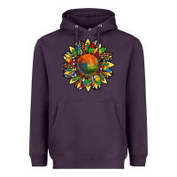 Plum autism awareness cowhide leopard sunflower Heavyweight Hoodie - Artiststas