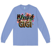 Colony Blue flowers blessed gigi Long Sleeve Tee - Zillion Design Studio