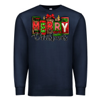 Navy merry christmas license plate letters Premium Sweatshirt - Jasminsmagicworld