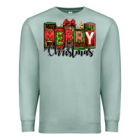 Seafoam merry christmas license plate letters Premium Sweatshirt - Jasminsmagicworld