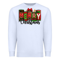 White merry christmas license plate letters Premium Sweatshirt - Jasminsmagicworld