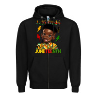 Black little mister juneteenth Zipper Hoodie - HRA Design Shop