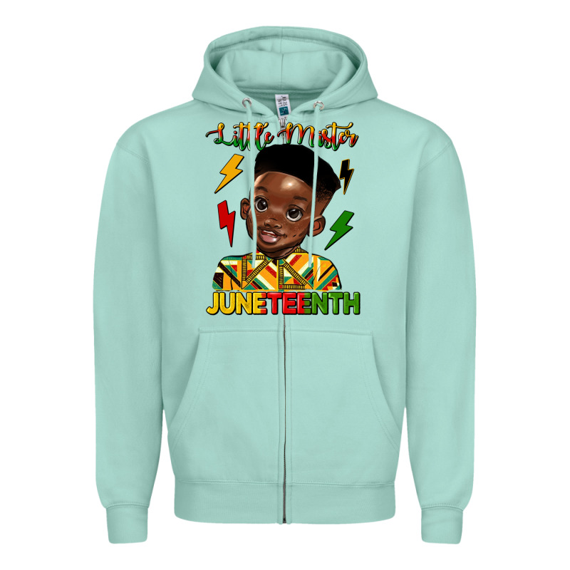 Little Mister Juneteenth Zipper Hoodie by HRA Design Shop | Teevron