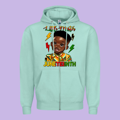 Little Mister Juneteenth Zipper Hoodie Designed By Hra Design Shop