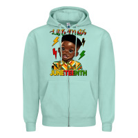 Seafoam little mister juneteenth Zipper Hoodie - HRA Design Shop