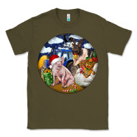 Army Green Farm And Pig Classic Tee - FaDigitalArtStudio