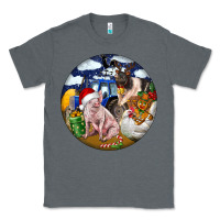 Charcoal Heather Farm And Pig Classic Tee - FaDigitalArtStudio