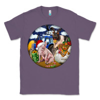 Lavender Farm And Pig Classic Tee - FaDigitalArtStudio