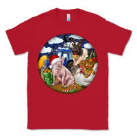 Red Farm And Pig Classic Tee - FaDigitalArtStudio
