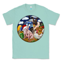 Seafoam Farm And Pig Classic Tee - FaDigitalArtStudio
