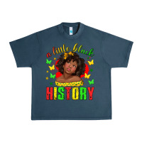Midnight Navy a little black history with girl juneteenth Urban Heavy Tee - texasbilliewilder