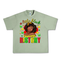 Oil Green a little black history with girl juneteenth Urban Heavy Tee - texasbilliewilder