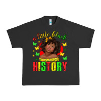 Pigment Black a little black history with girl juneteenth Urban Heavy Tee - texasbilliewilder