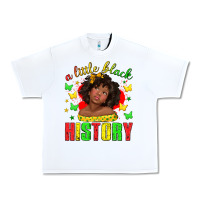White a little black history with girl juneteenth Urban Heavy Tee - texasbilliewilder
