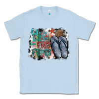 Dusty Blue life is better in fılp flops Classic Tee - SublimationCraftShop