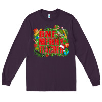 Plum one merry teacher Long Sleeve Tee - texasbilliewilder