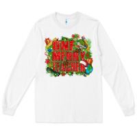White one merry teacher Long Sleeve Tee - texasbilliewilder