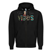 Black tired mom vibes Zipper Hoodie - CowhideDigitalArt