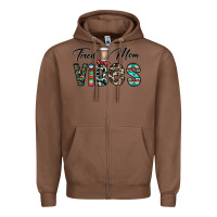 Chestnut tired mom vibes Zipper Hoodie - CowhideDigitalArt