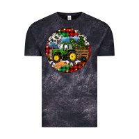 Cloud Black Christmas Farm Tractor Vintage Tee - RanaPortraitStore