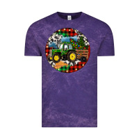 Cloud Purple Christmas Farm Tractor Vintage Tee - RanaPortraitStore