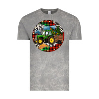 Cloud Rock Christmas Farm Tractor Vintage Tee - RanaPortraitStore