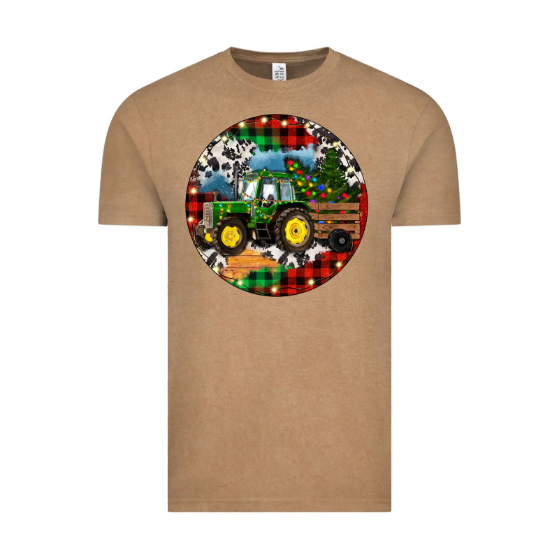 Christmas Farm Tractor Vintage Tee by RanaPortraitStore | Teevron