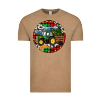 Vintage Coffee Christmas Farm Tractor Vintage Tee - RanaPortraitStore