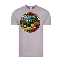 Vintage Zinc Christmas Farm Tractor Vintage Tee - RanaPortraitStore