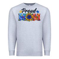 Heather Grey proud mom autism Premium Sweatshirt - BarkalooDesign