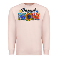 Pale Pink proud mom autism Premium Sweatshirt - BarkalooDesign