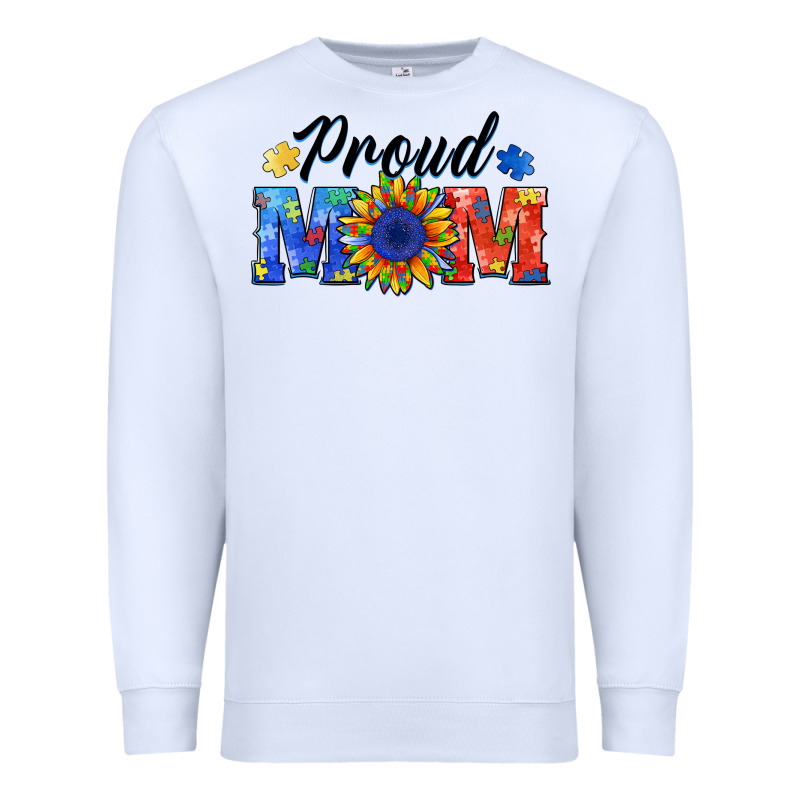 Proud Mom Autism Premium Sweatshirt by BarkalooDesign | Teevron