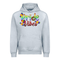 Heather Grey Pride Vibes LGBTQ Urban Hoodie - BundleAndBundleShop