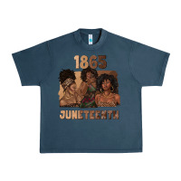 Midnight Navy 1865 juneteenth melanin with afro Urban Heavy Tee - texasbilliewilder