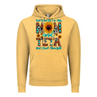 Vintage Mustard god gifted me two titles mom and teta and i rock t Vintage Hoodie - JahusDesignShop