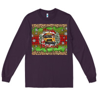 Plum Christmas school bus Long Sleeve Tee - texasbilliewilder