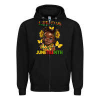 Black little miss juneteenth Zipper Hoodie - HRA Design Shop