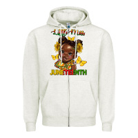 Oatmeal Heather little miss juneteenth Zipper Hoodie - HRA Design Shop