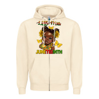 Sandshell little miss juneteenth Zipper Hoodie - HRA Design Shop