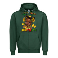 Sports Green little miss juneteenth Zipper Hoodie - HRA Design Shop