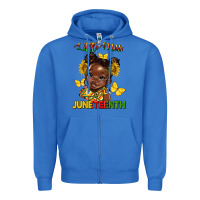 True Royal little miss juneteenth Zipper Hoodie - HRA Design Shop