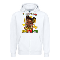 White little miss juneteenth Zipper Hoodie - HRA Design Shop