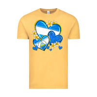 Vintage Mustard nicaragua hearts Vintage Tee - texasbilliewilder