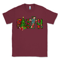 Burgundy christmas faith with cross Classic Tee - CowhideDigitalArt