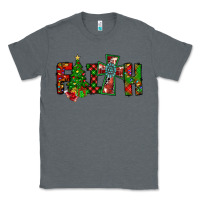 Charcoal Heather christmas faith with cross Classic Tee - CowhideDigitalArt