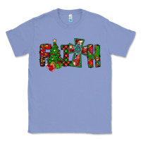 Colony Blue christmas faith with cross Classic Tee - CowhideDigitalArt