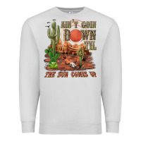 Dove Grey aintgoin down til the sun comes up desert Premium Sweatshirt - NancyCooperArtShop